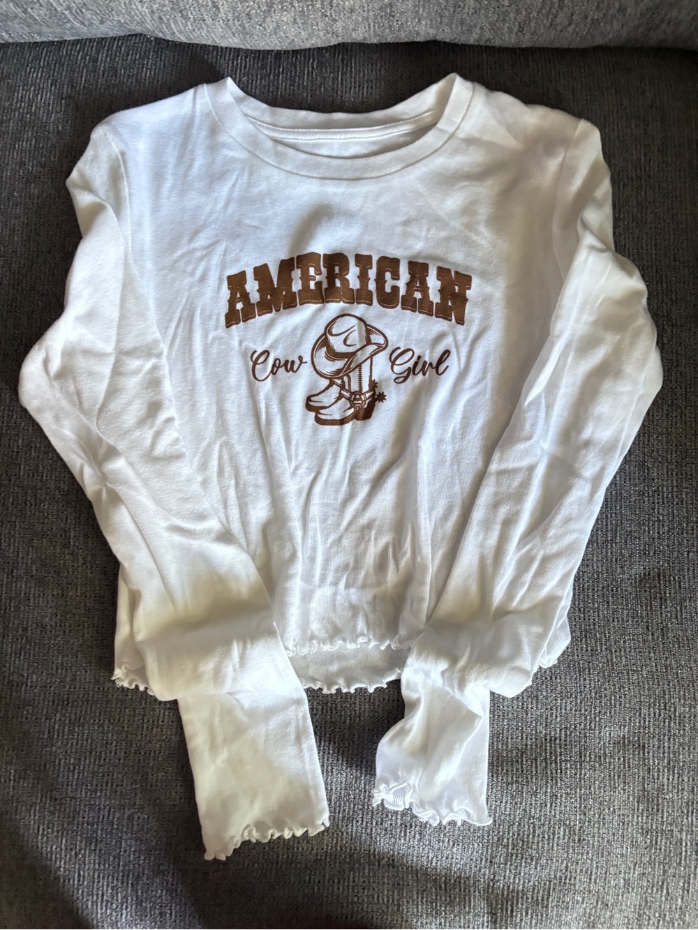 White Long-Sleeve Crop Top